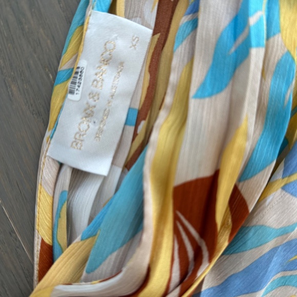 Bronx and Banco Jafari Isla Dress Yellow One Shoulder Maxi Floral Cut Out Sz XS - Picture 4 of 11